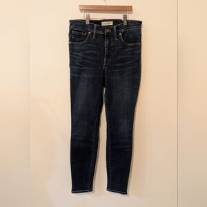 Madewell 9" High Rise Skinny Dark Wash Blue Jeans Women's Size 27 Inseam 28"